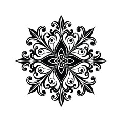 Abstract flower circle design vector illustration isolated on white background