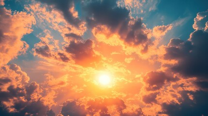 Fototapeta premium Dramatic sunset cloudscape