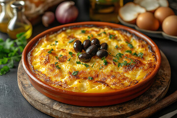 Portuguese Bacalhau com Natas – Creamy Baked Cod with Potatoes, Onions, and Black Olives