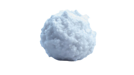 Fototapeta premium A classic large snowball made of snow, used for snow activities and games, a snowball made of pure white snow.