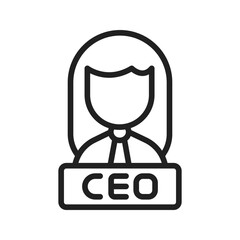 Chief Execuive Officer icon vector image. Suitable for mobile apps, web apps and print media.