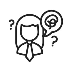 Confused icon vector image. Suitable for mobile apps, web apps and print media.