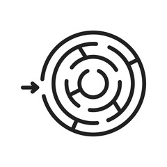 Maze icon vector image. Suitable for mobile apps, web apps and print media.