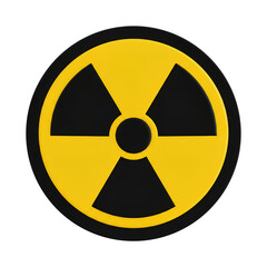 3D Nuclear Radiation Warning Symbol – Radioactive Hazard Alert Sign Icon