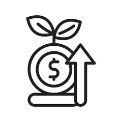 Profit icon vector image. Suitable for mobile apps, web apps and print media.