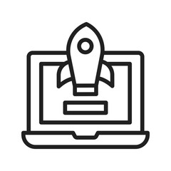 Ready to Launch icon vector image. Suitable for mobile apps, web apps and print media.