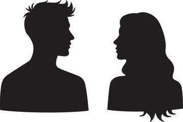 Silhouettes of People in Various Poses
