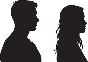 Silhouettes of People in Various Poses