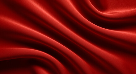 Obraz premium Close-up of a luxurious red satin fabric.