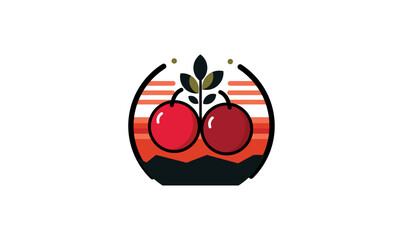 Sunset fruit Logo Design