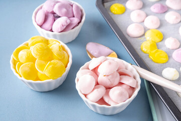 Frozen yogurt melts, mixed berry yoghurt drops