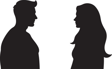 Silhouettes of People in Various Poses