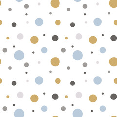 Polka dot seamless pattern. Colorful abstract confetti dots seamless pattern background. Eps 10