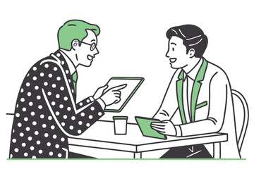 Doctor and patient collaborating with business professionals, a businessman and businesswoman working together