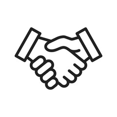 Handshake icon vector image. Suitable for mobile apps, web apps and print media.