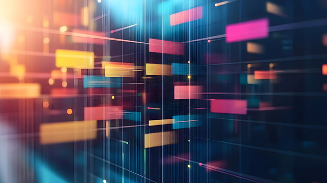 Agile project management concept with scrum and iteration boards abstract illustration background