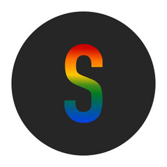 Rainbow Capital Letter S Symbol – LGBTQ Pride Representation