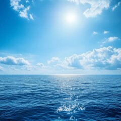 Obraz premium Serene Beach View with Clear Turquoise Water and Blue Sky