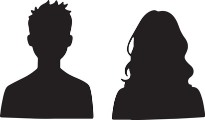 Silhouettes of People in Various Poses"