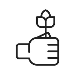 Holding Plants icon vector image. Suitable for mobile apps, web apps and print media.