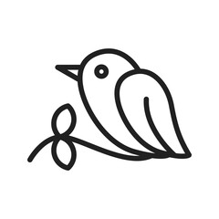 Little Bird icon vector image. Suitable for mobile apps, web apps and print media.