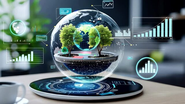 Sustainable Technology: A Futuristic Vision of Eco-Friendly Innovation - Powered by Adobe