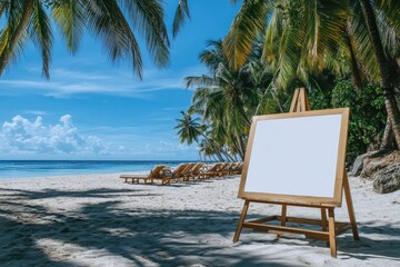 Blank Canvas on Beach