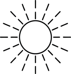  simple line drawing minimalist sun icon radiotin.