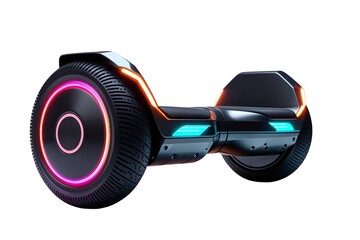 Naklejka premium Hoverboard of the Future: Anti-Gravity Floating Design with Neon Edges