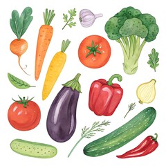 set of vegetables