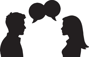 Silhouettes of People in Various Poses