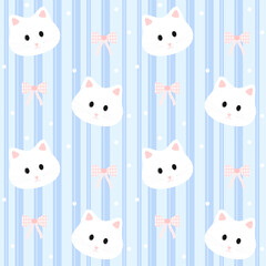 seamless pattern with funny cats