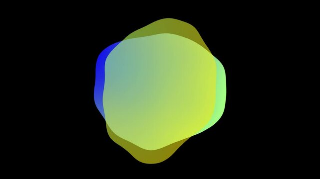 Abstract blob shape gradient 4k animation on black background abstract technology or biotech or science gradient shape hd animation on black background blue, orange, purple, green, or red gradients