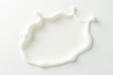 White background, single milk splash, creamy texture , food photography, natural