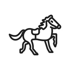 Horse icon vector image. Suitable for mobile apps, web apps and print media.
