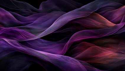 Fototapeta premium Abstract swirling purple and red fabric waves