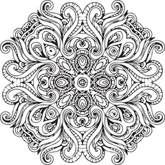 Beautiful flower art and mandala vector design