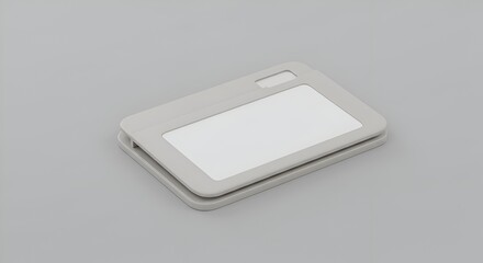 Gray card holder mockup with blank space.
