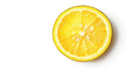 Fresh Lemon Slice Isolated on White Background