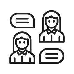 Business Communication icon vector image. Suitable for mobile apps, web apps and print media.