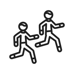 Running Race icon vector image. Suitable for mobile apps, web apps and print media.