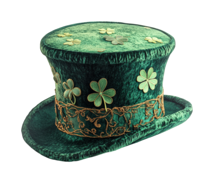 St. Patrick's day celebration hat home product isolated on transparent background, png - Powered by Adobe