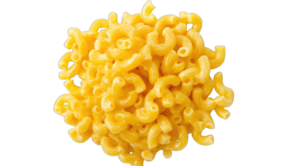cooked elbow macaroni showcasing its vibrant yellow color and cu