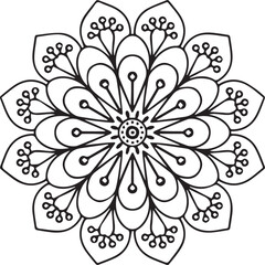 Beautiful Mandala Art and Vector Mandala Design Image.