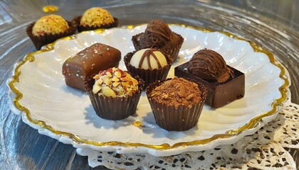 Dubai Chocolate Arrangement on Plate
