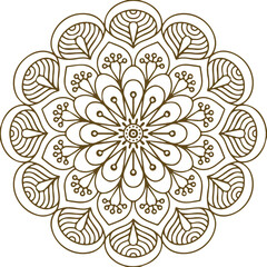 Beautiful flower art and mandala vector design