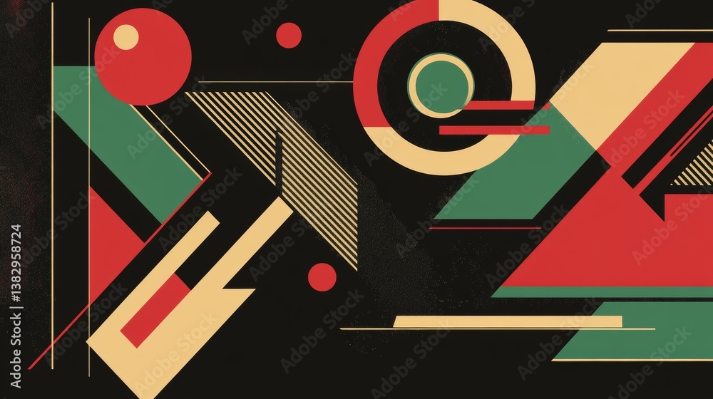 Wall mural a dark abstract background highlighted by dynamic green neon lines