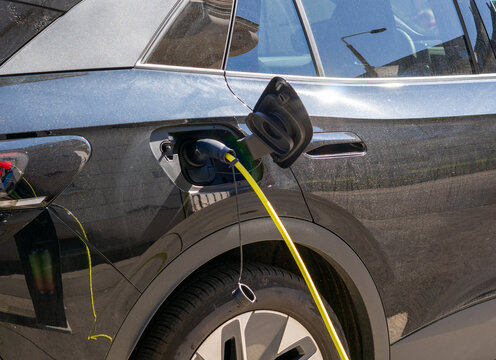 Mobility of the future: e-cars on a charging station