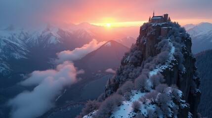 Pic MidiOssau France During Dawn