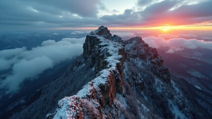 Pic MidiOssau France During Dawn